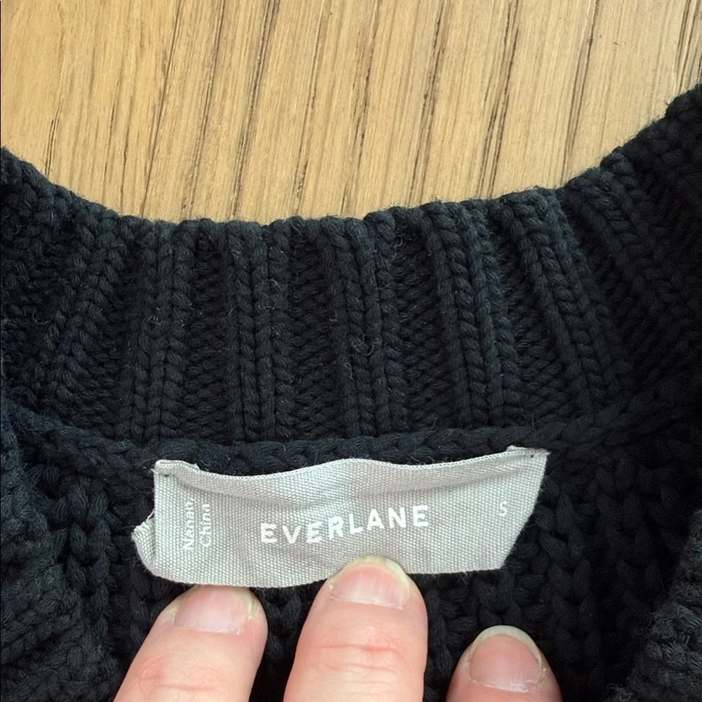 Everlane Black Ribbed Knit Sweater - Picture 2 of 5